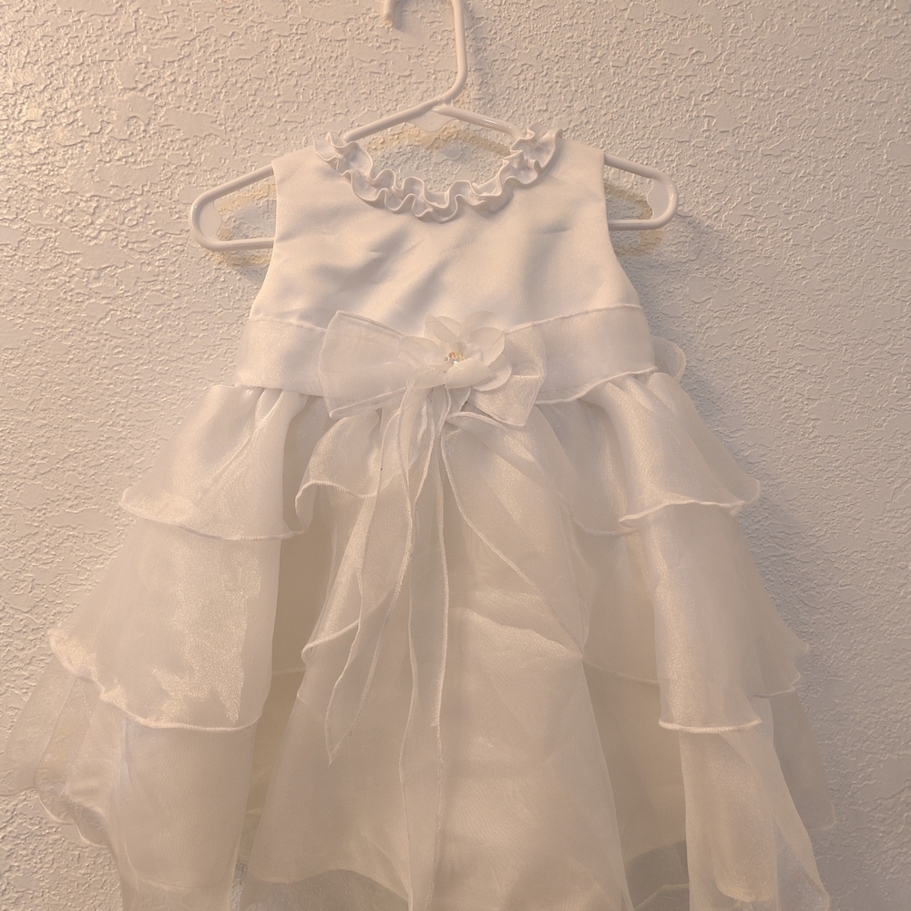 Kids Collection Elegant White Ruffled Dress Toddler 2t Girls